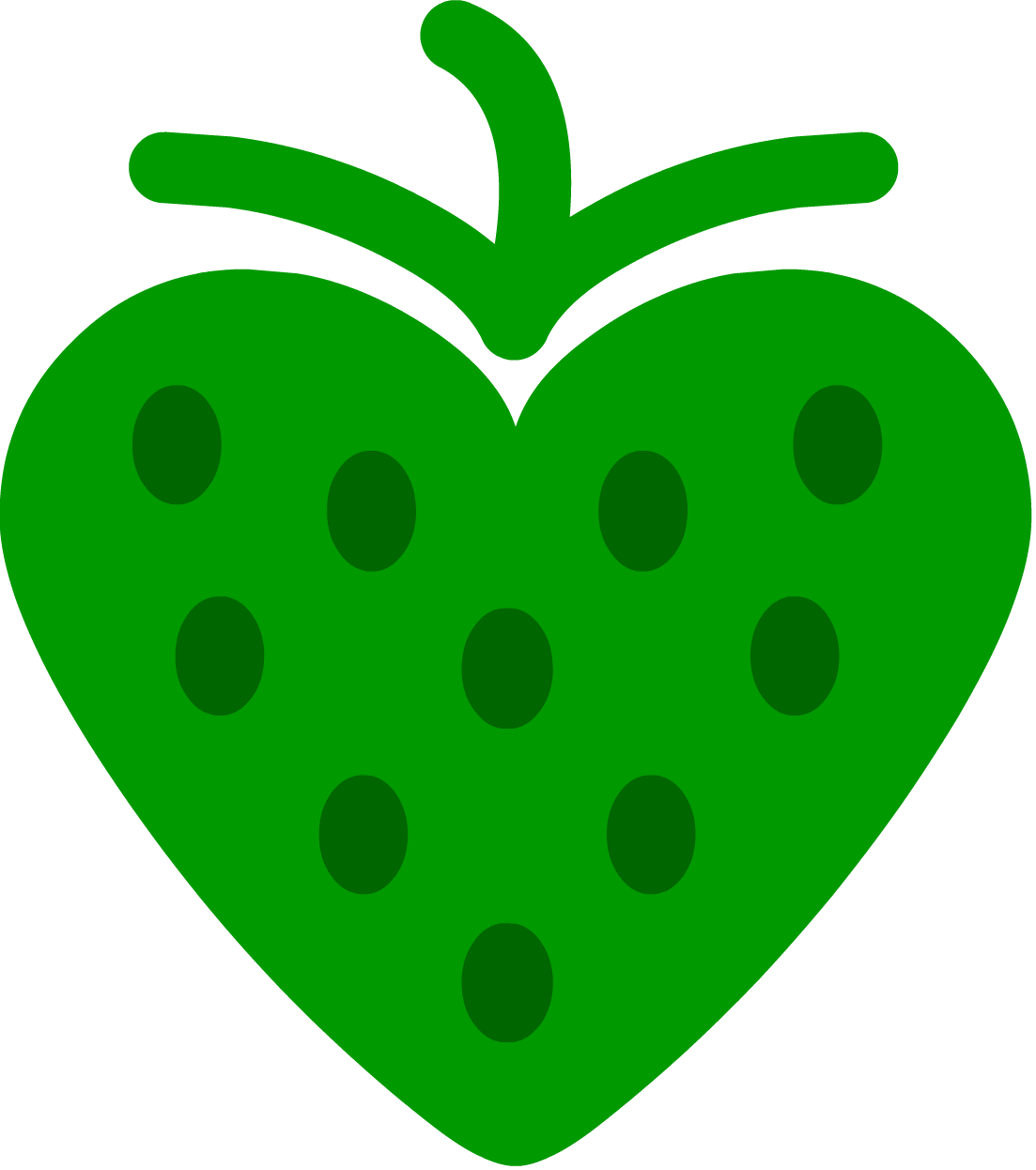 strawberry heart GREEN